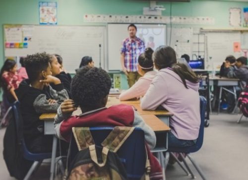 deaf children in classroom