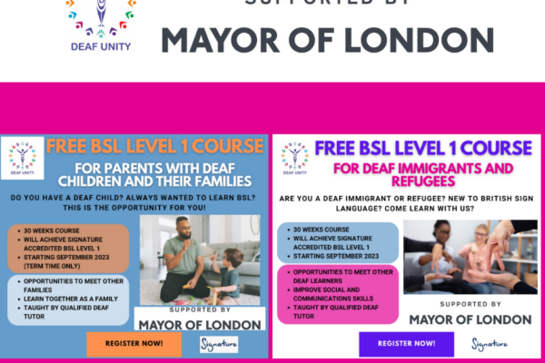 FREE BSL Courses from Deaf Unity